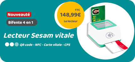 Banni&egrave;re Lecteur Sesam vitale